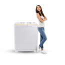 AIWA Sentakki Semi-Automatic Washing Machine 8.5kg AIWP85T-GL | TOUGHENED GLASS TOP