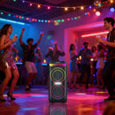 AIWA AW-PS702 Wireless Bluetooth Party Speaker | 200W Monstrous Pro Sound | 2x6.5" Subwoofer with 2 Wireless MIC | RGB Dynamic LED Lights | Up to 6 Hrs Playtime | Mic Input | Black| TWS Dual-Link Technology