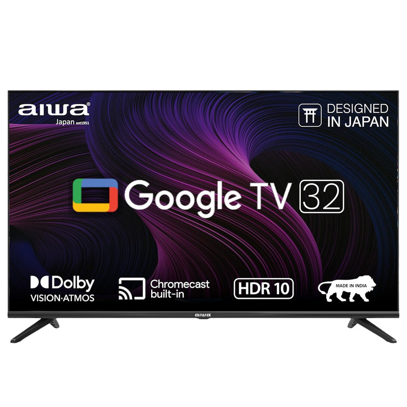 Aiwa 80 cm (32 inches) Google TV | HD Ready | Smart TV | LED Display | Built-in Apps | Magnifiq Series Bezel-Less | 1.5 GB RAM | Dolby Audio | Signature Sound | AS32HDX1-GTV