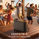 Aiwa Nano Blast AW-SSB140 Wireless Bluetooth Speaker | Portable Wireless with FM Radio, USB, TF Card & AUX Input | Auto Reconnect | DC 5V Rechargeable | Black