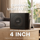 Aiwa Nano Blast AW-SSB140 Wireless Bluetooth Speaker | Portable Wireless with FM Radio, USB, TF Card & AUX Input | Auto Reconnect | DC 5V Rechargeable | Black