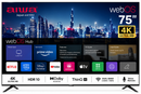 AIWA AIWOS75X3 190 CM WebOS Smart TV | 4K UHD Large Screen TV | Dolby Audio | HDR10 | ThinQ AI | Voice Control Remote (75 Inch)
