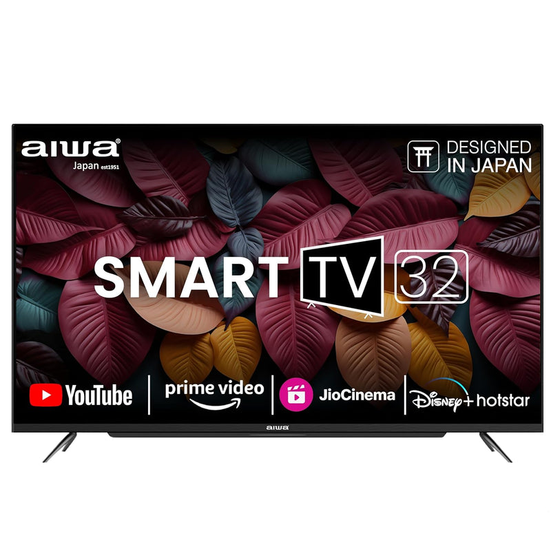 Aiwa 80 cm (32 inches) HD Ready Smart TV LED Display Magnifiq Series Bezel-Less | Built-in Licensed OTT Apps | Auto Air Updates | Dolby Audio | Free Installation | Signature Sound | AW32HDX1