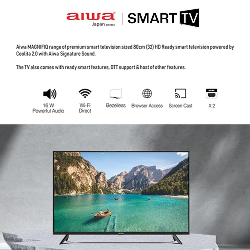 Aiwa 108 cm (43 inches) Full HD Smart TV LED Display | Magnifiq Series
