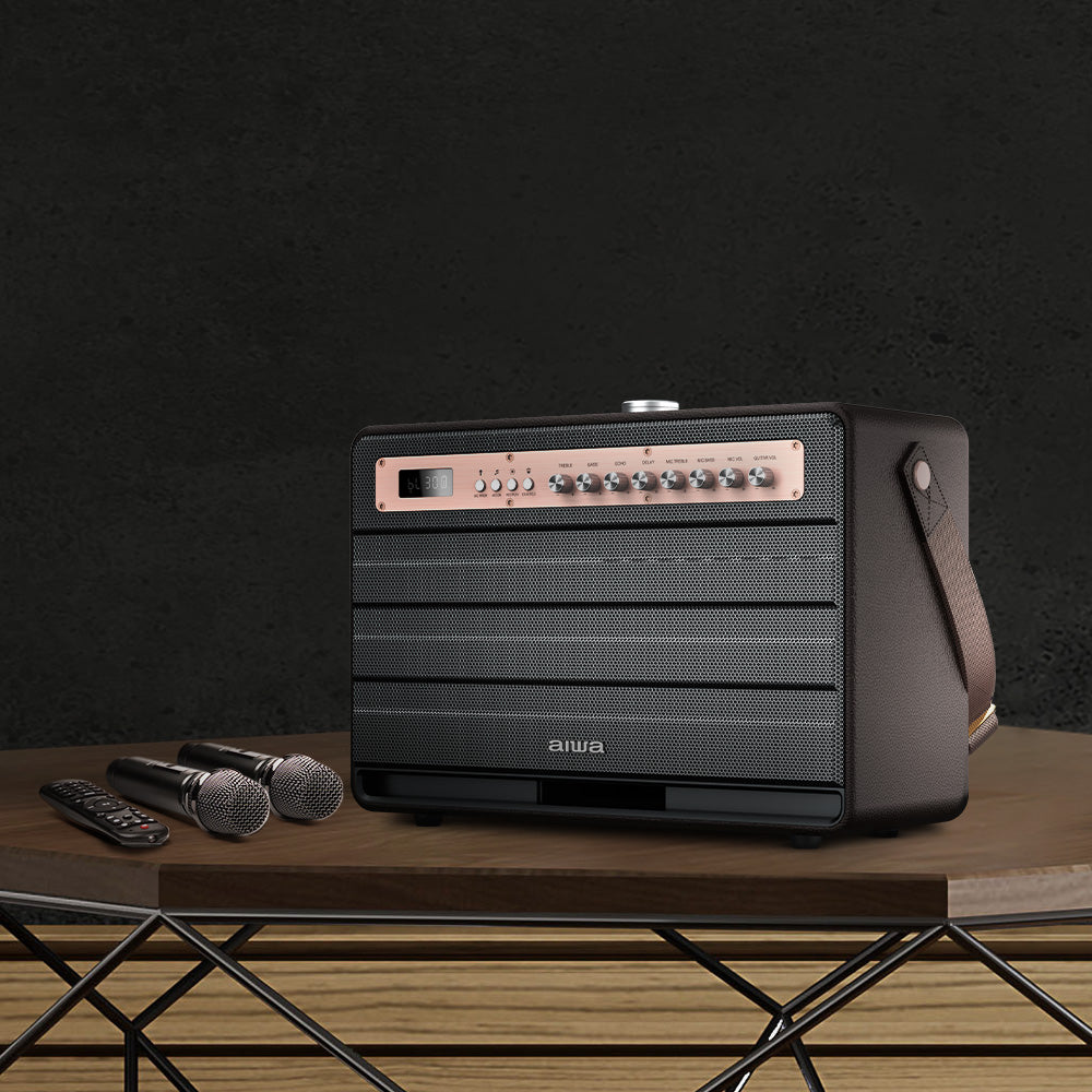 Aiwa Luxury Speaker| Pro Enigma Rose Gold | 2 wireless mic