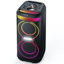 AIWA AW-PS702 Wireless Bluetooth Party Speaker | 200W Monstrous Pro Sound | 2x6.5" Subwoofer with 2 Wireless MIC | RGB Dynamic LED Lights | Up to 6 Hrs Playtime | Mic Input | Black| TWS Dual-Link Technology