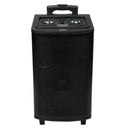 AIWA AW-TR101 Bluetooth Trolley Party Speaker | 100W Powerful Sound with 10” Subwoofer, Dynamic Bass Boost, 2 Wireless Mics, Karaoke Function, 6H Backup, 7200mAh Battery, Party Lights, Recording Feature, Multi-Connectivity (USB/AUX/FM/Mic/TWS), Black