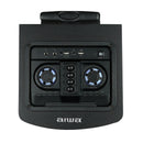 AIWA AW-TR101 Bluetooth Trolley Party Speaker | 100W Powerful Sound with 10” Subwoofer, Dynamic Bass Boost, 2 Wireless Mics, Karaoke Function, 6H Backup, 7200mAh Battery, Party Lights, Recording Feature, Multi-Connectivity (USB/AUX/FM/Mic/TWS), Black
