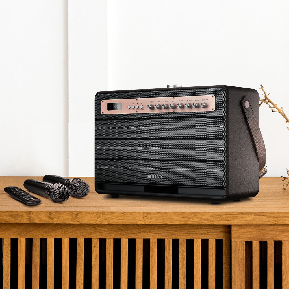Aiwa Luxury Speaker| Pro Enigma Rose Gold | 2 wireless mic